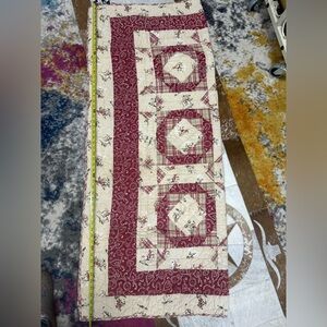 Red and Cream Western wall hanger/ throw